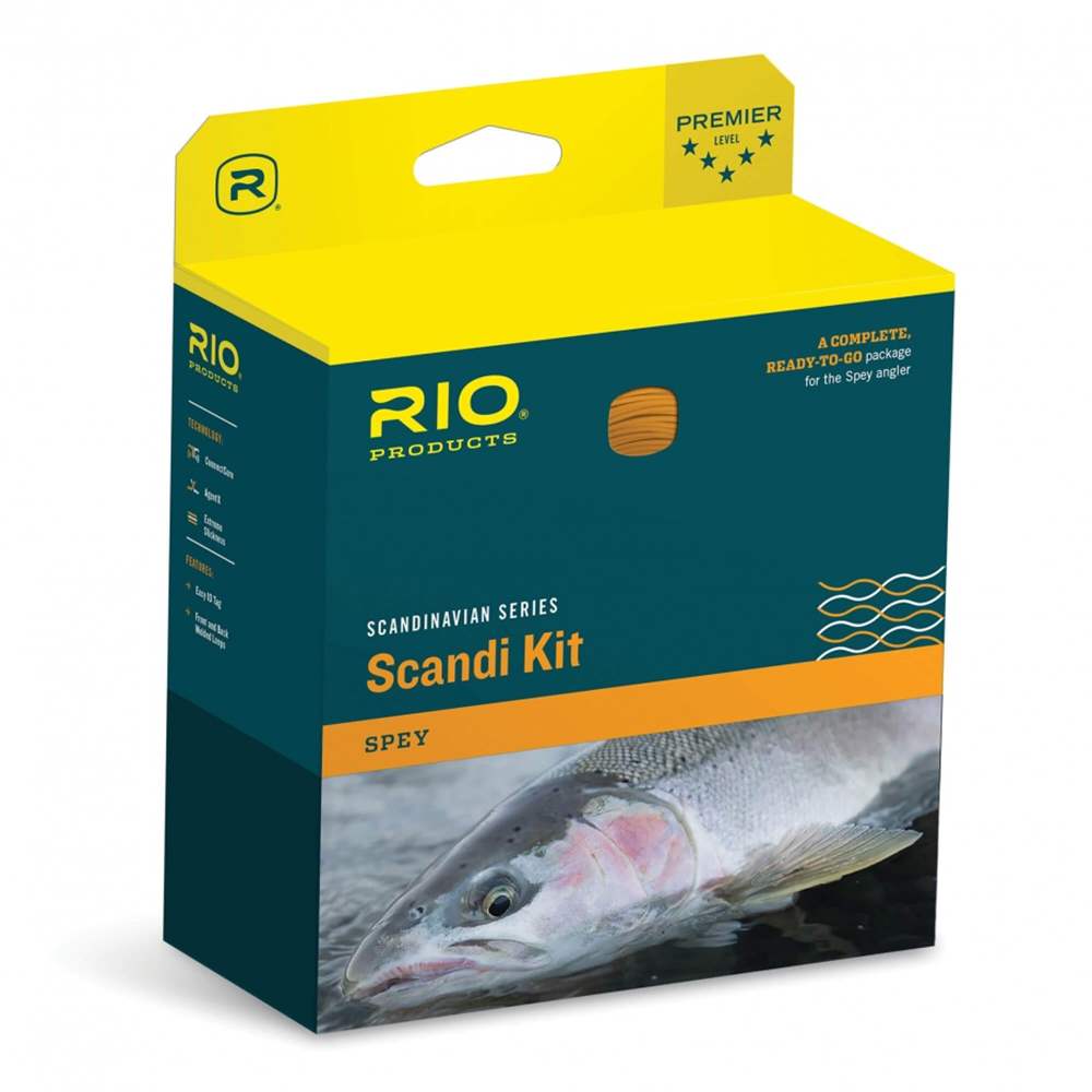 Rio Products Scandinavian Afs Head Floating Green / Yellow 460 Grains (Weight Forward) Wf8 Salmon (Salmo Salar) Fishing Fly Line (Length 31.5ft / 9.7m)