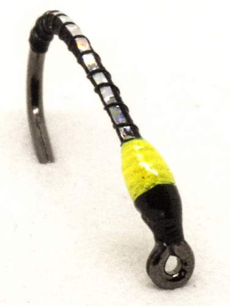 The Essential Fly Barbless Flashback Blank Buster Buzzer Phosphor Yellow Buzzer / Chironomid Fishing Fly