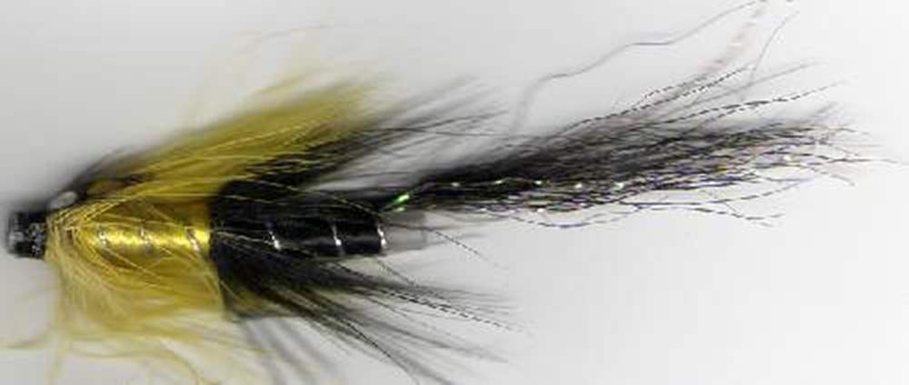 The Essential Fly Yellow Stealth Pigs (Nylon Tube) Fishing Fly #2 inch