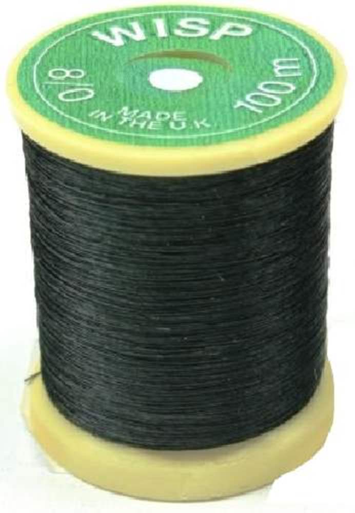 Gordon Griffiths Wisp Microfine 8/0 Black Fly Tying Threads (Pack Size 10000cm)