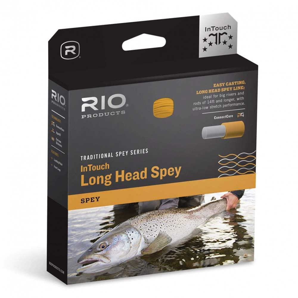 Rio Products Traditional Spey Intouch Long Head Spey Peach / Orange / Straw (Weight Forward) Wf9 Salmon (Salmo Salar) Fishing Fly Line (Length 115ft / 35.1m)
