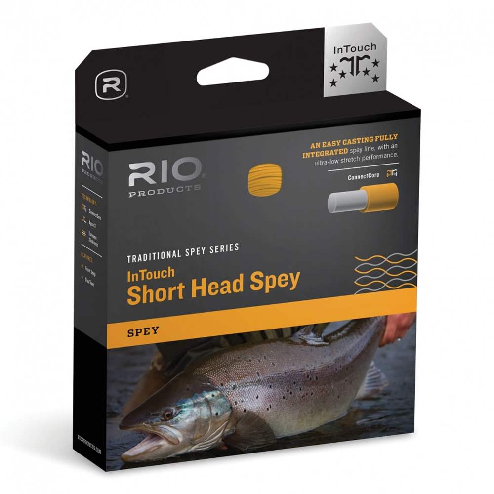 Rio Products Traditional Spey Intouch Short Head Spey Blue / Orange / Straw (Weight Forward) Wf7 Salmon (Salmo Salar) Fishing Fly Line (Length 110ft / 33.6m)