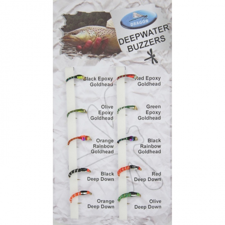 Dragon Tackle Deepwater Buzzers Fishing Fly Assortment