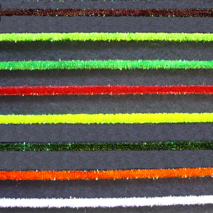 Turrall Astra Chenille Fluorescent Lime Green Fly Tying Materials (Product Length 6ft 6in / 2m)