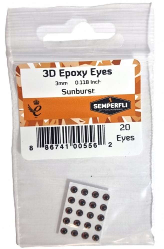 Semperfli 3mm 3D Epoxy Eyes Sunburst