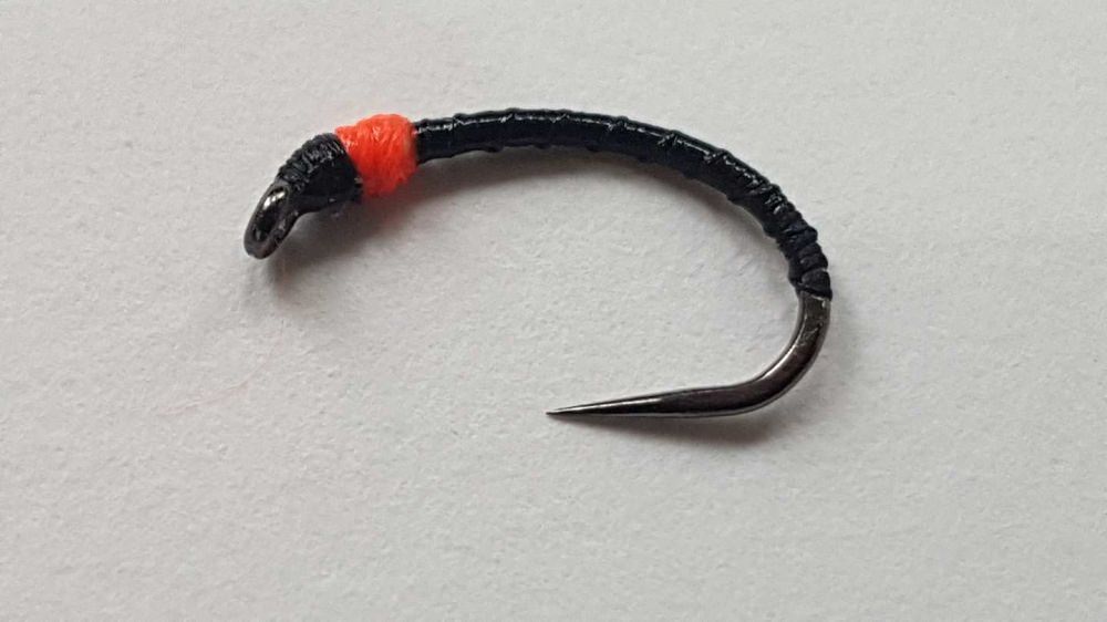 The Essential Fly Barbless Blank Buster Buzzer Specimen Hunter Hot Orange Buzzer / Chironomid Fishing Fly