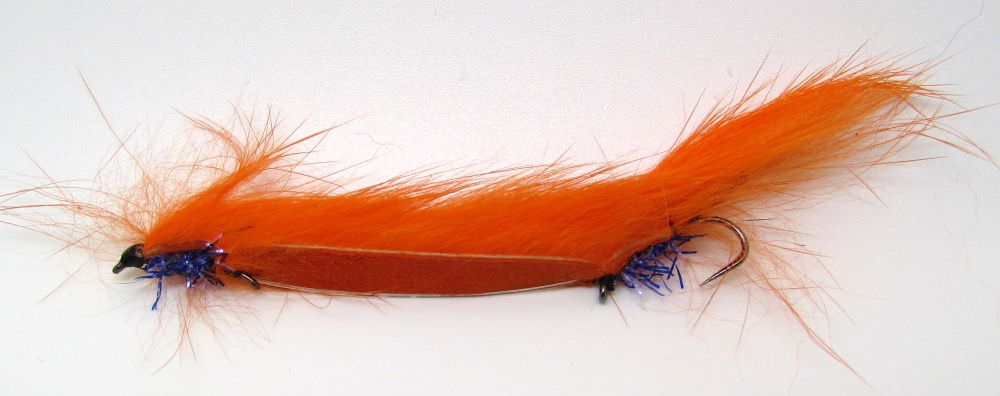 The Essential Fly Andys Barbless Orange Snake / Leech Fishing Fly