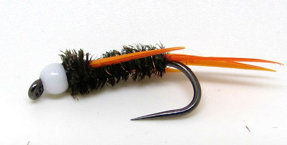 The Essential Fly Barbless Inferno Bug White Hot Spot #10 Fishing Fly