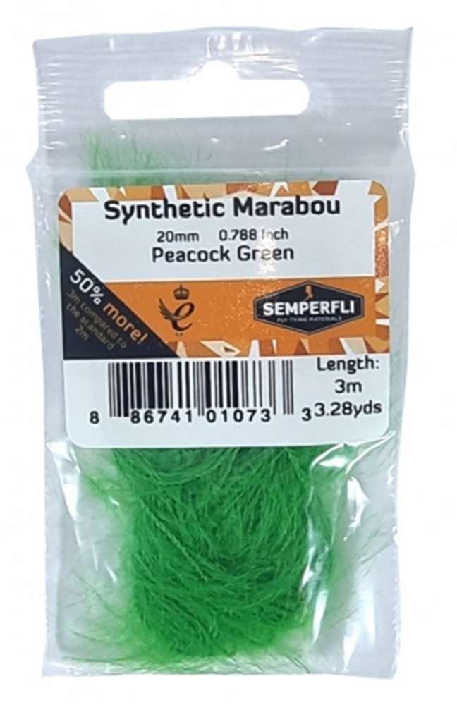 Semperfli Synthetic Marabou 20mm Peacock Green