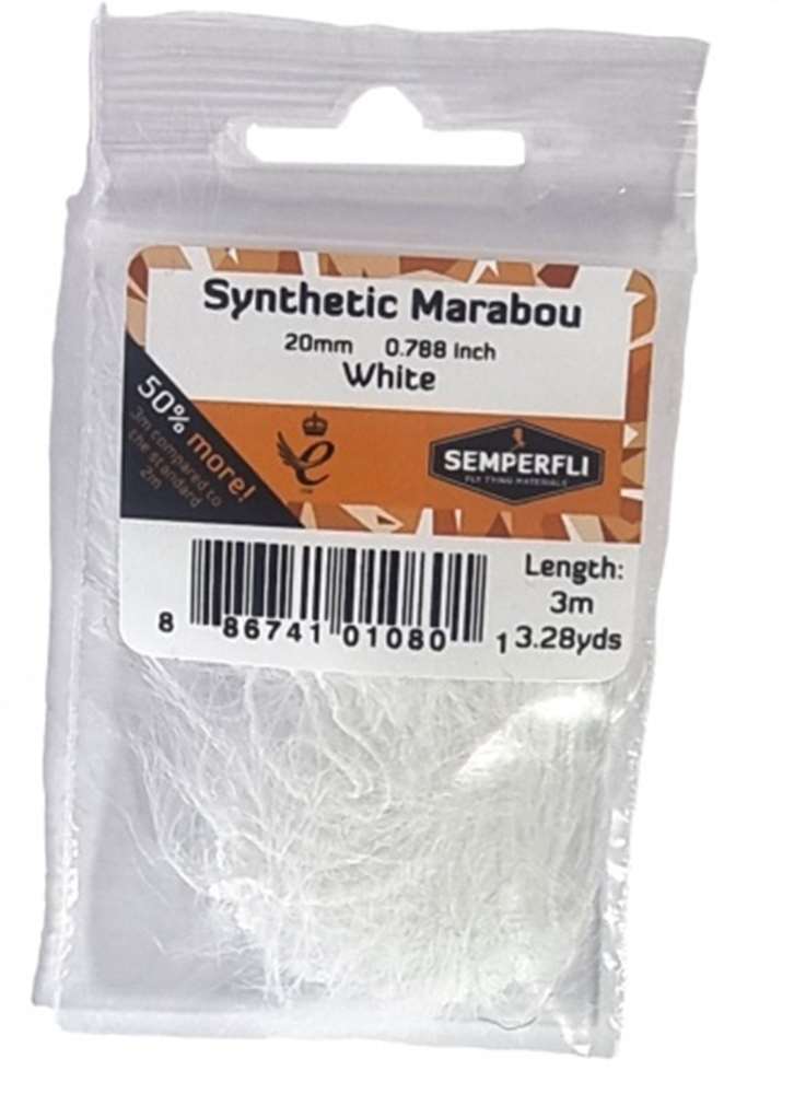 Semperfli Synthetic Marabou 20mm White