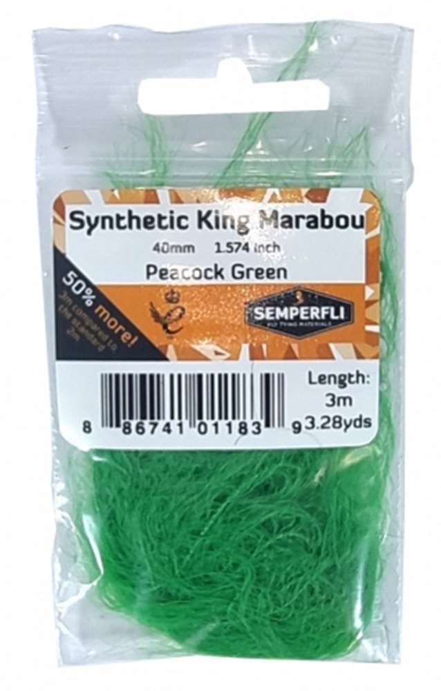 Semperfli Synthetic King Marabou 40mm Peacock Green