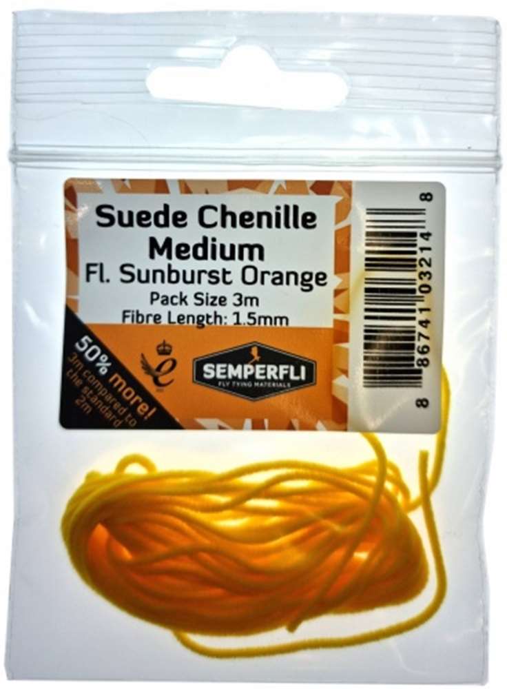 Semperfli Suede Chenille 1.5mm Medium Fl Sunburst Orange