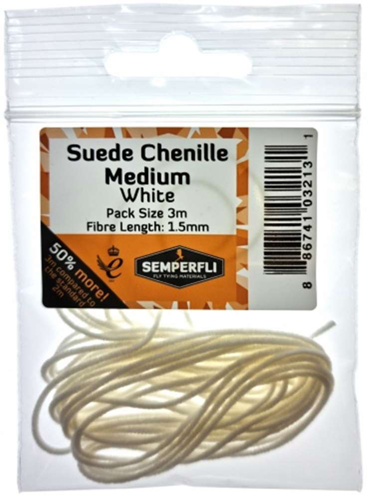 Semperfli Suede Chenille 1.5mm Medium White