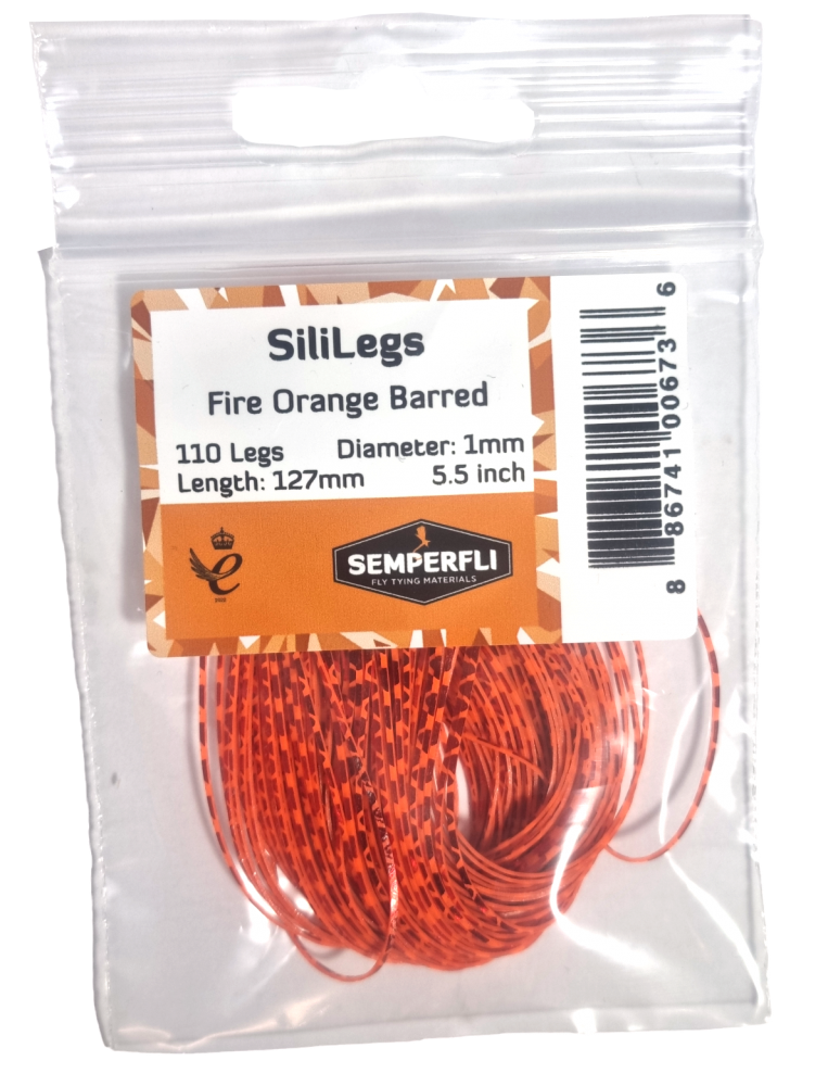 Semperfli SiliLegs Fire Orange Barred