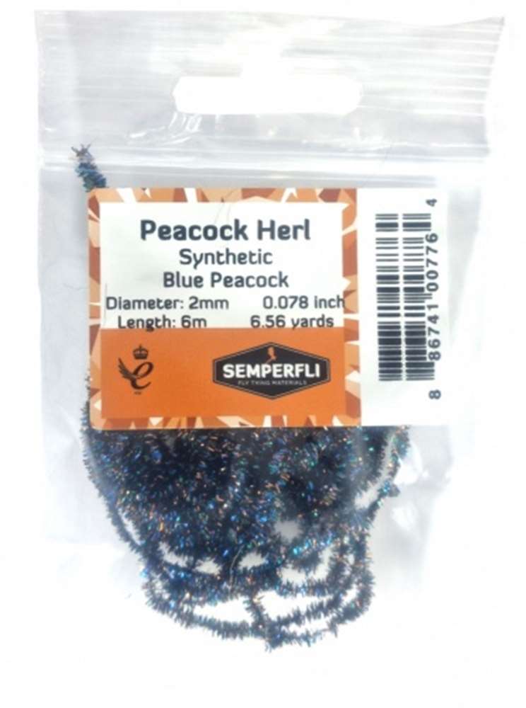 Semperfli Synthetic Peacock Herl 2mm Extra Small Blue Peacock