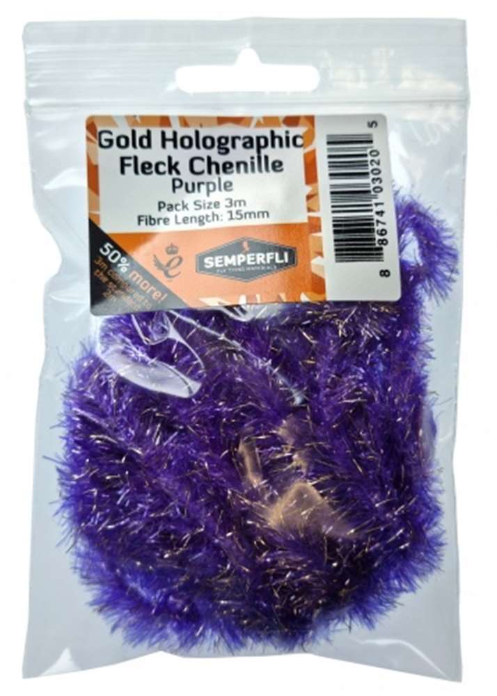 Semperfli Gold Tinsel Fleck 15mm Large Purple