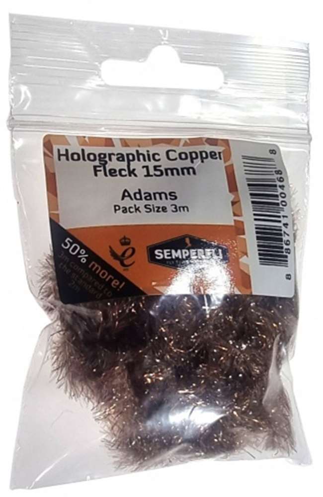 Semperfli Copper Tinsel Fleck 15mm Large Adams