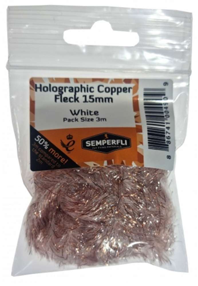 Semperfli Copper Tinsel Fleck 15mm Large White