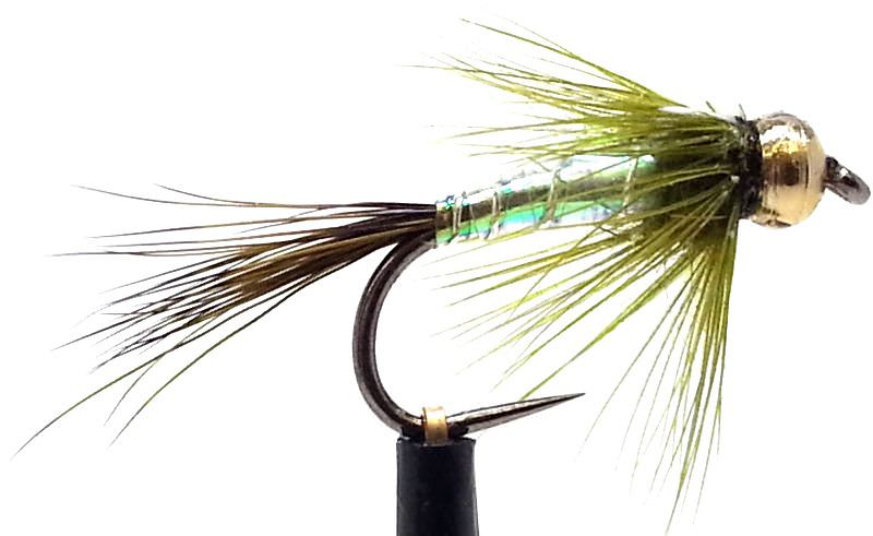 The Essential Fly Barbless Bead Head Olive Twinkle Fishing Fly