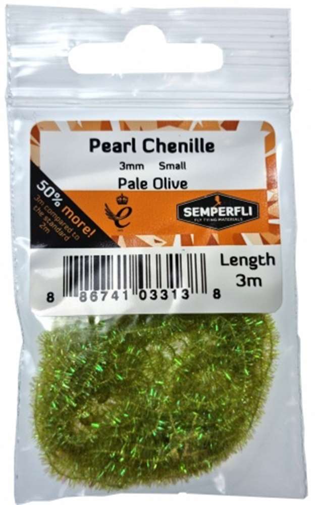Semperfli Pearl Chenille 3mm Pale Olive