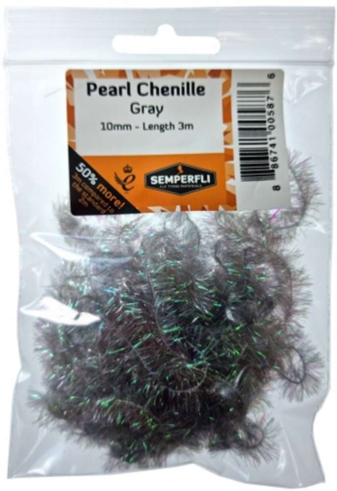 Semperfli Pearl Chenille 10mm Gray