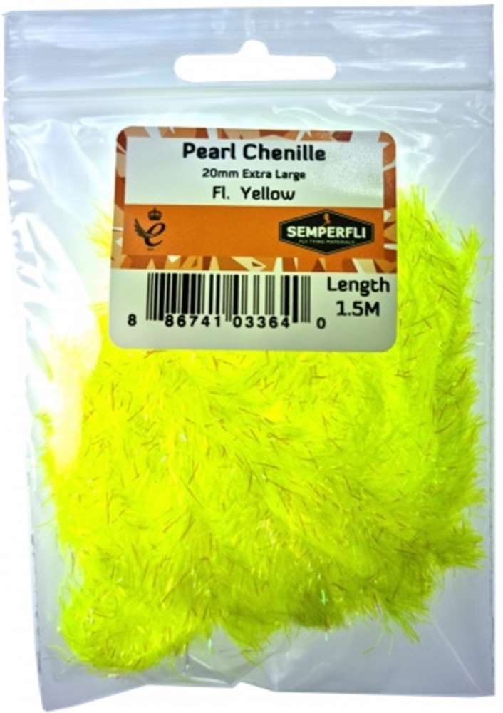 Semperfli Pearl Chenille 20mm XL Fl Yellow