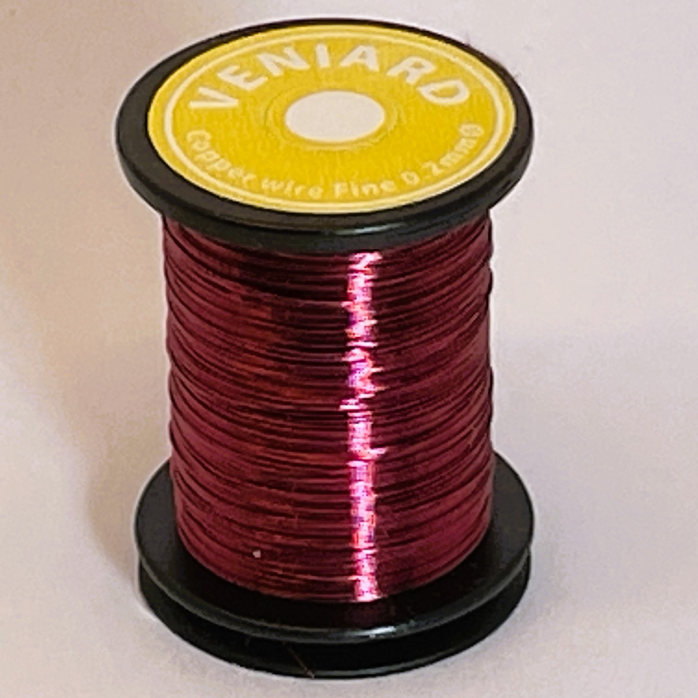 Veniard Coloured Copper Wire Fine 0.2mm Claret Fly Tying Materials (Product Length 14.2Yds / 13m)