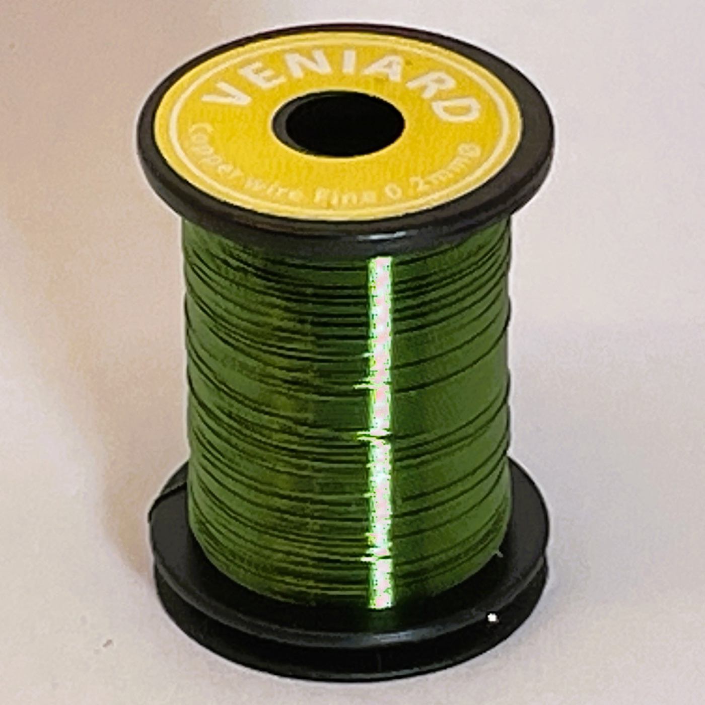 Veniard Coloured Copper Wire Fine 0.2mm Olive Fly Tying Materials (Product Length 14.2Yds / 13m)