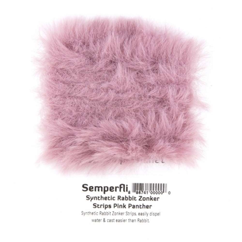 Semperfli Synthetic Rabbit Zonker Strips Pink Panther