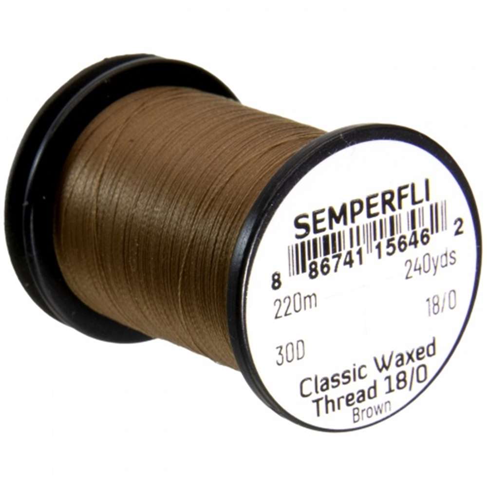 Semperfli Classic Waxed Thread 18/0 240 Yards Brown