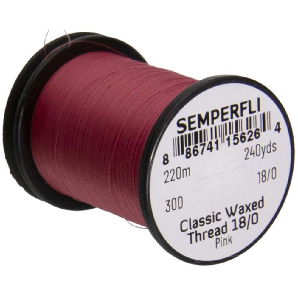 Semperfli Classic Waxed Thread 18/0 240 Yards Pink