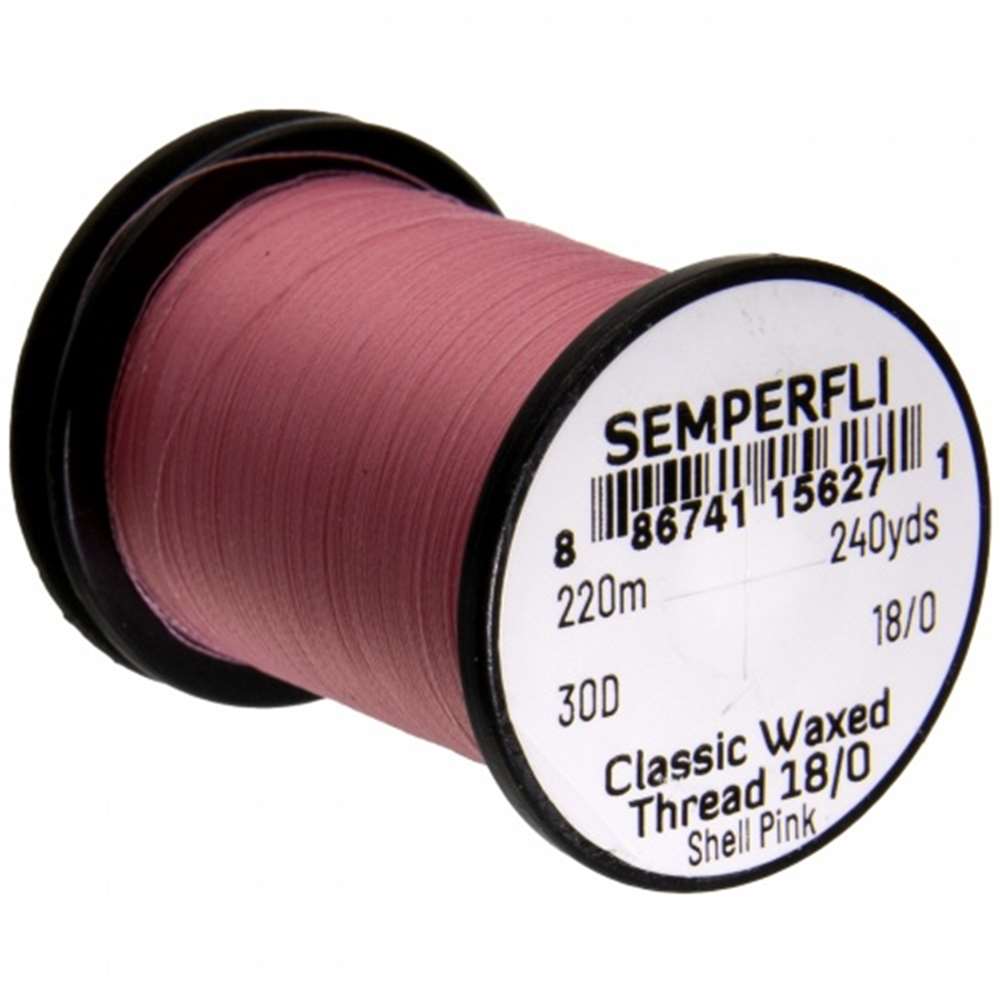 Semperfli Classic Waxed Thread 18/0 240 Yards Shell Pink