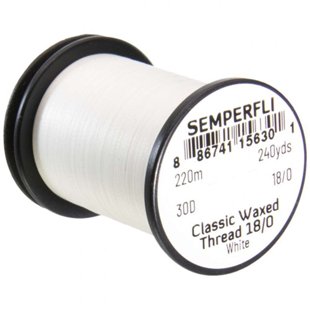 Semperfli Classic Waxed Thread 18/0 240 Yards White