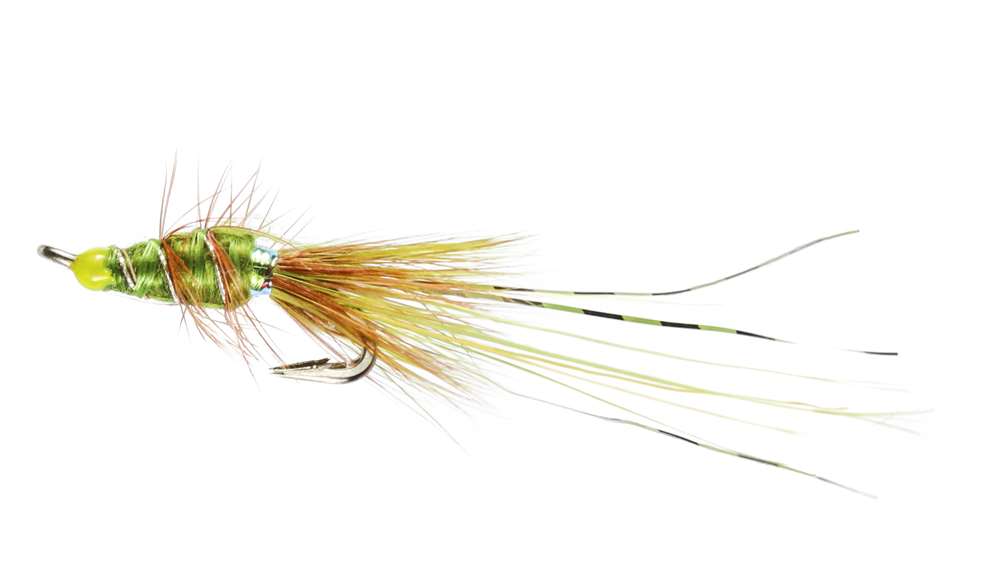 Caledonia Flies Olive Francis Patriot Double #10 Salmon Fishing Fly