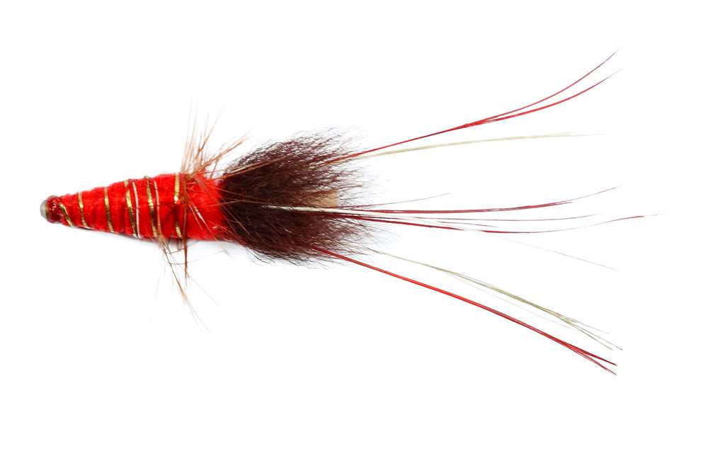 Caledonia Flies Red Francis Copper Tube 1/2'' Salmon Fishing Tube Fly