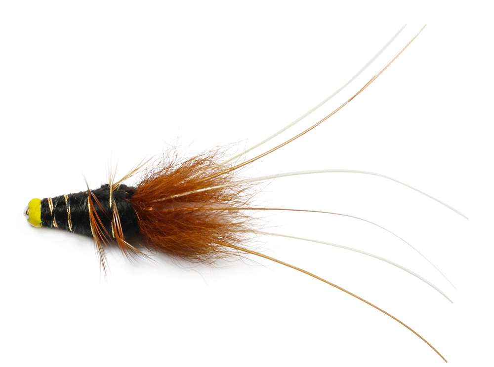 Caledonia Flies Black Francis Copper Tube 1/4'' Salmon Fishing Tube Fly