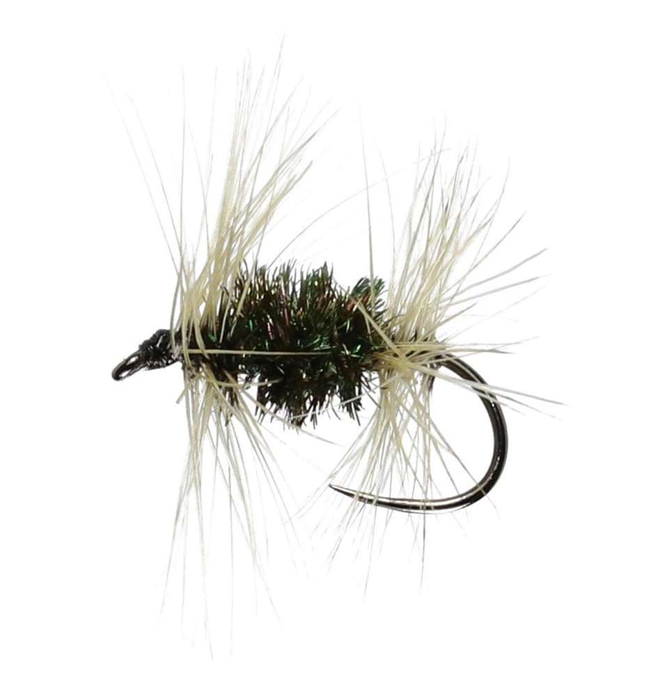 Caledonia Flies Double Badger Hackled Dry Barbless #18 Fishing Fly