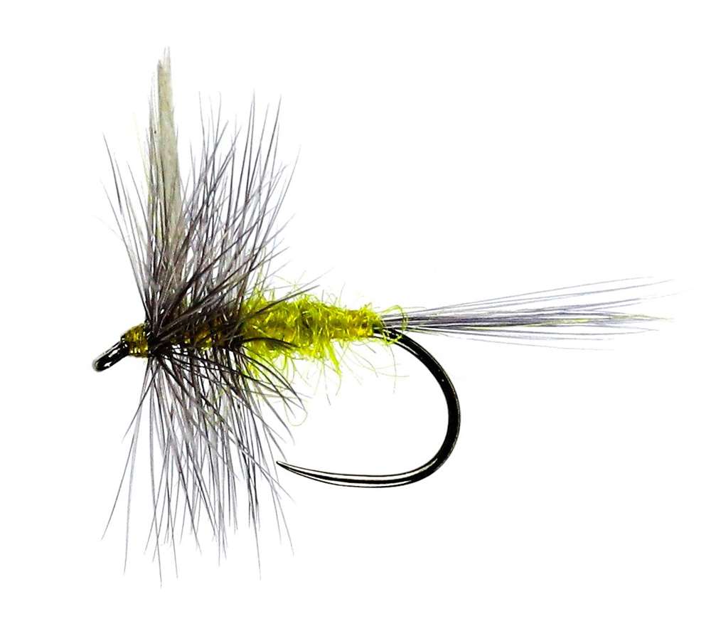 Caledonia Flies Blue Winged Olive Winged Dry Barbless #14 Fishing Fly