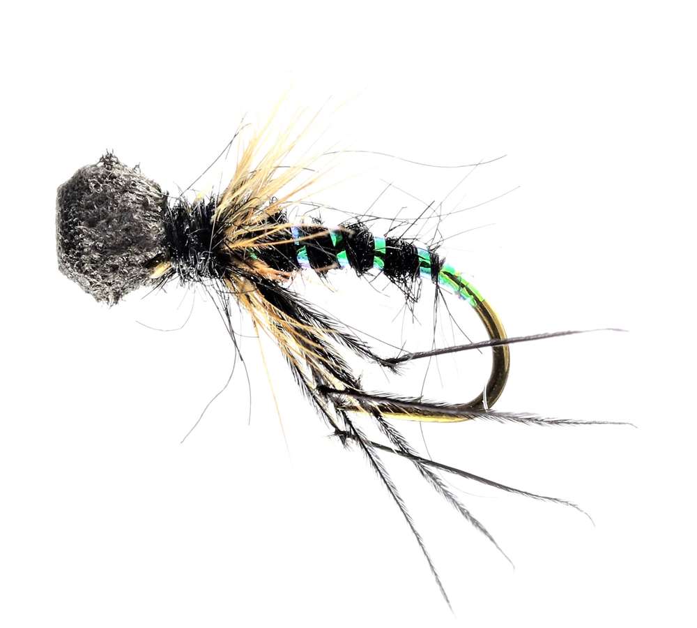 Caledonia Flies Black Hopper Popper #12 Fishing Fly