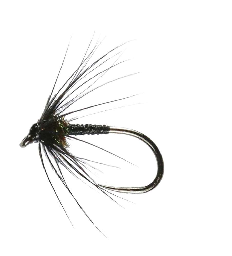 Caledonia Flies Black Spider Wet Barbless #14 Fishing Fly