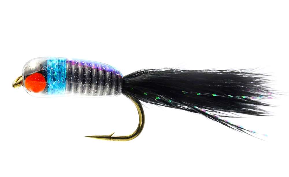 Caledonia Flies Titanic Black Bug #12 Fishing Fly Barbed Nymph Fly
