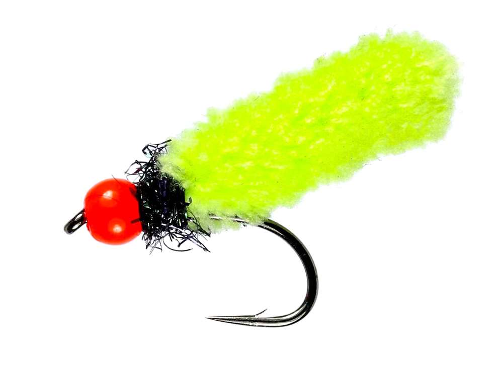 Caledonia Flies Glo Wotsit Nymph #10 Fishing Fly Barbed Nymph Fly