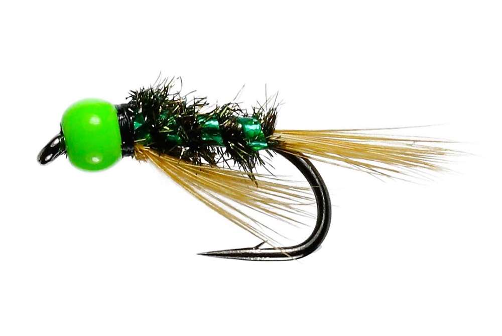 Caledonia Flies Green Diawl Bach #12 Fishing Fly Barbed