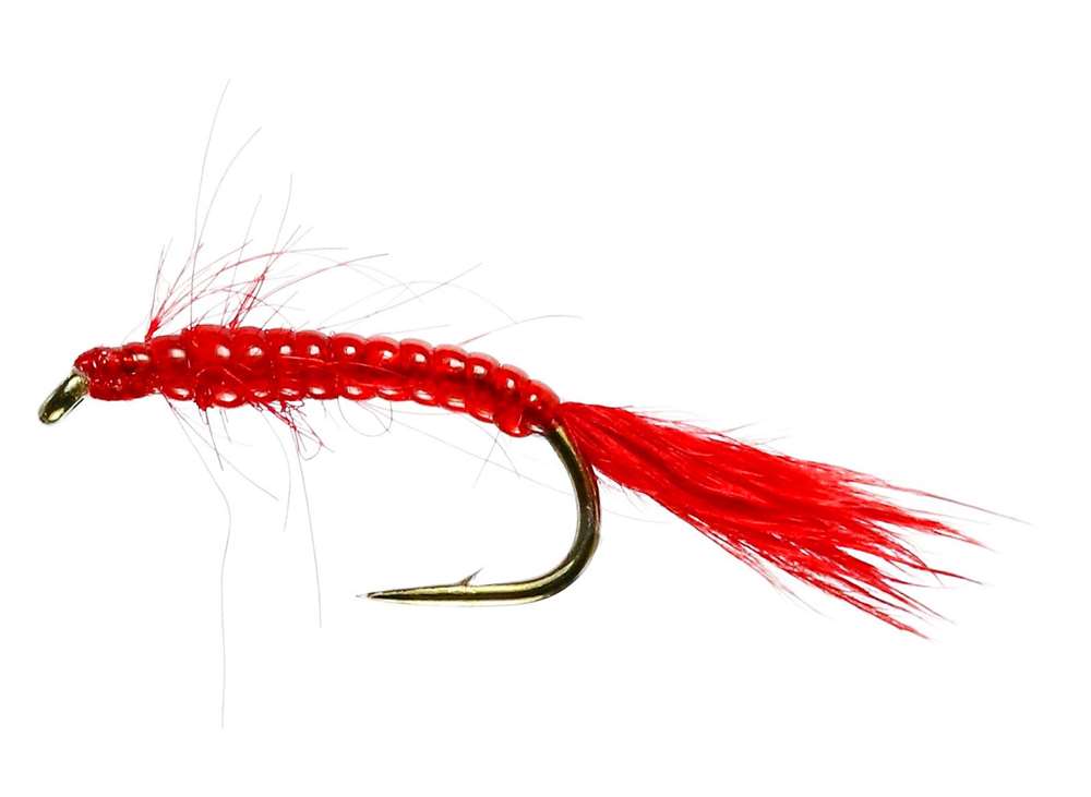 Caledonia Flies Red Blood Worm (Unweighted) #12 Fishing Fly