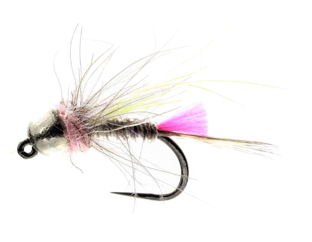 Caledonia Flies Pink Cdc Jig Barbless #14 Fishing Fly