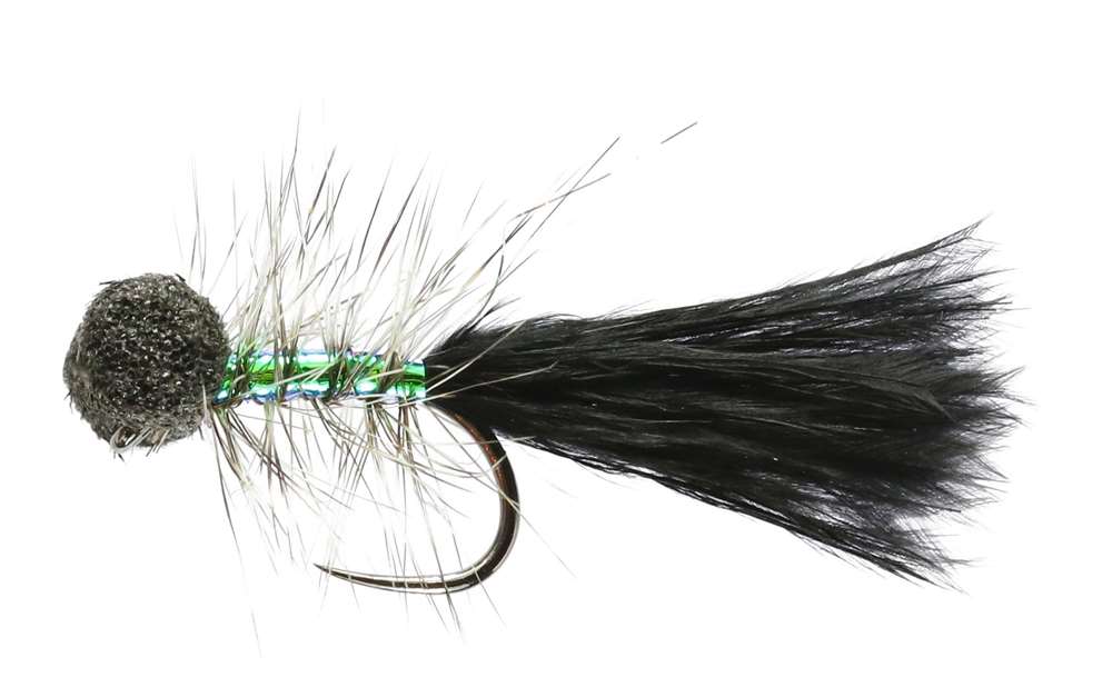 Caledonia Flies Black Humi Booby Barbless #12 Fishing Fly