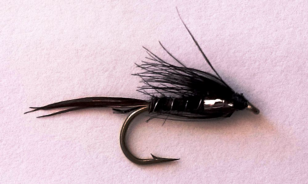The Essential Fly Black & Silver Blank Buster Cruncher Fishing Fly