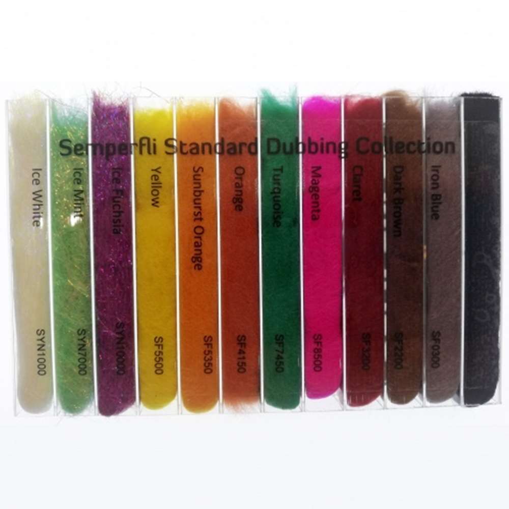 Semperfli Superfine Dubbing Dispenser Standard Colors Collection Fly Tying Materials