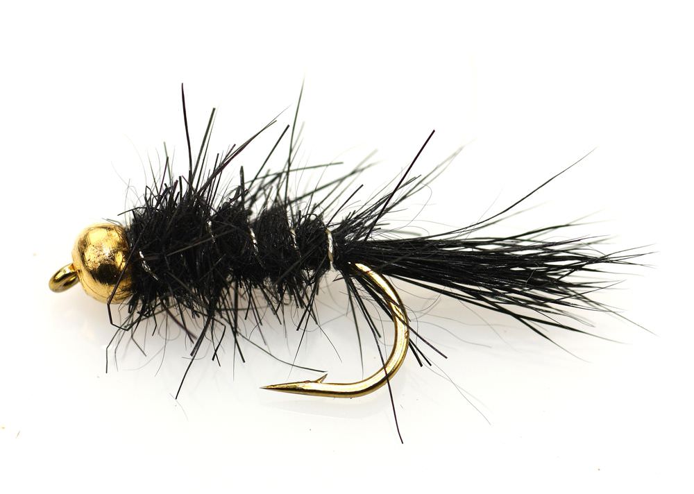 The Essential Fly Bead Head Gold Ribbed Hares Ear Grhe Black Fishing Fly