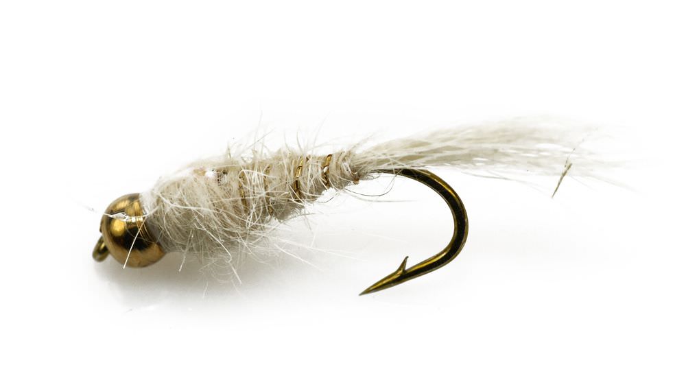 The Essential Fly Bead Head Gold Ribbed Hares Ear Grhe Cream Fishing Fly